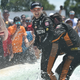 Pato O’Ward celebrating his second win of the 2021 season at the Detroit Grand Prix.